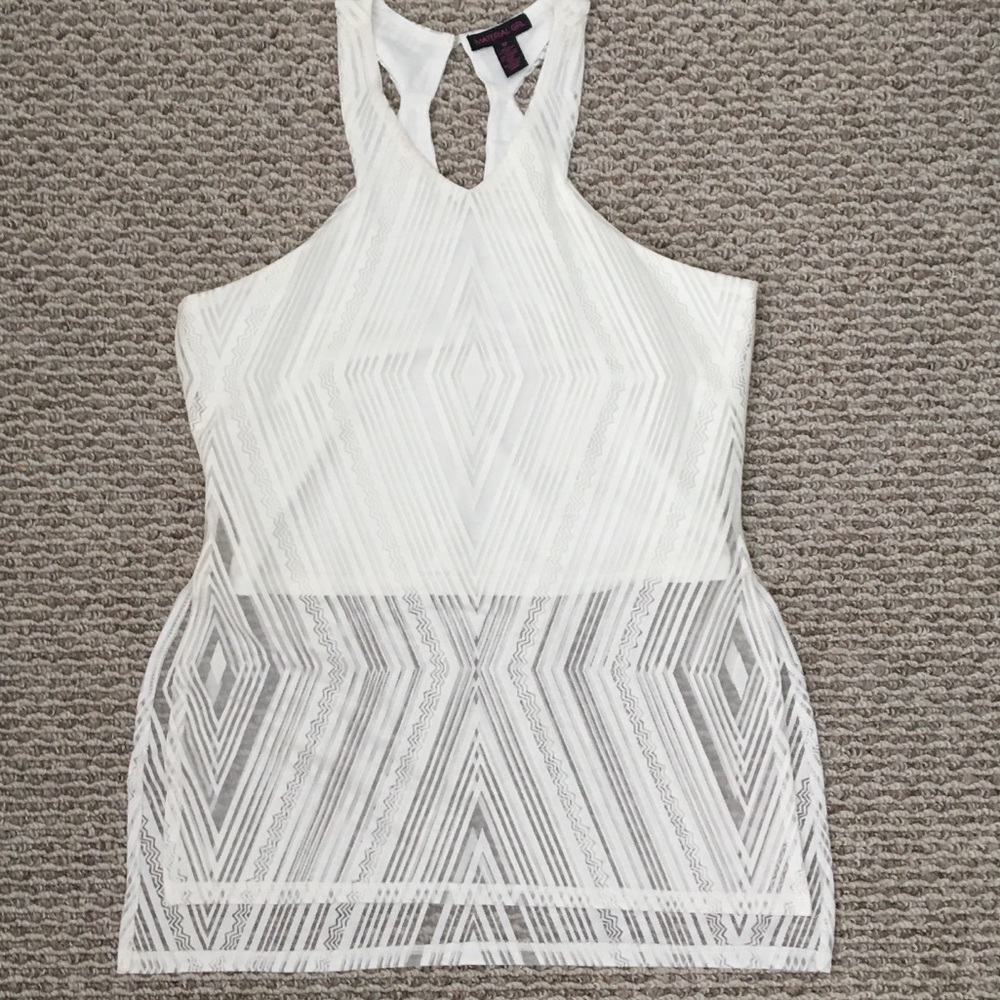 White flowy tank top